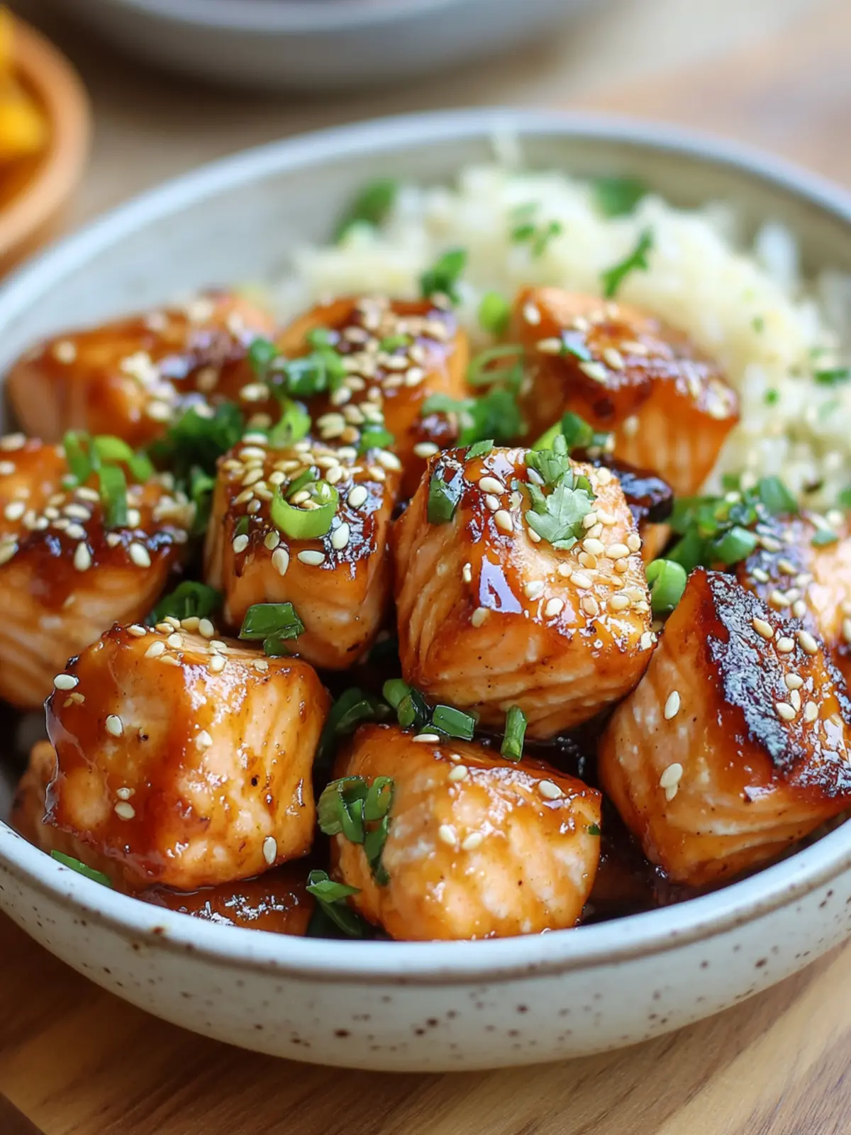 Honey Garlic Salmon Bites Bowl: Quick, Healthy Dinner Magic 4 Honey Garlic Salmon Bites Bowl