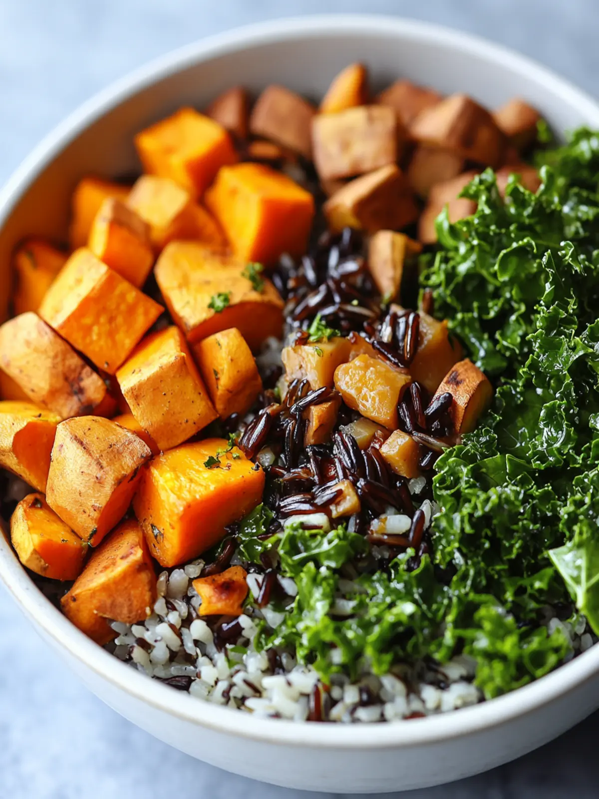 Kale & Sweet Potato Wild Rice Bowl for a Cozy, Nutritious Meal 4 Kale & Sweet Potato Wild Rice Bowl