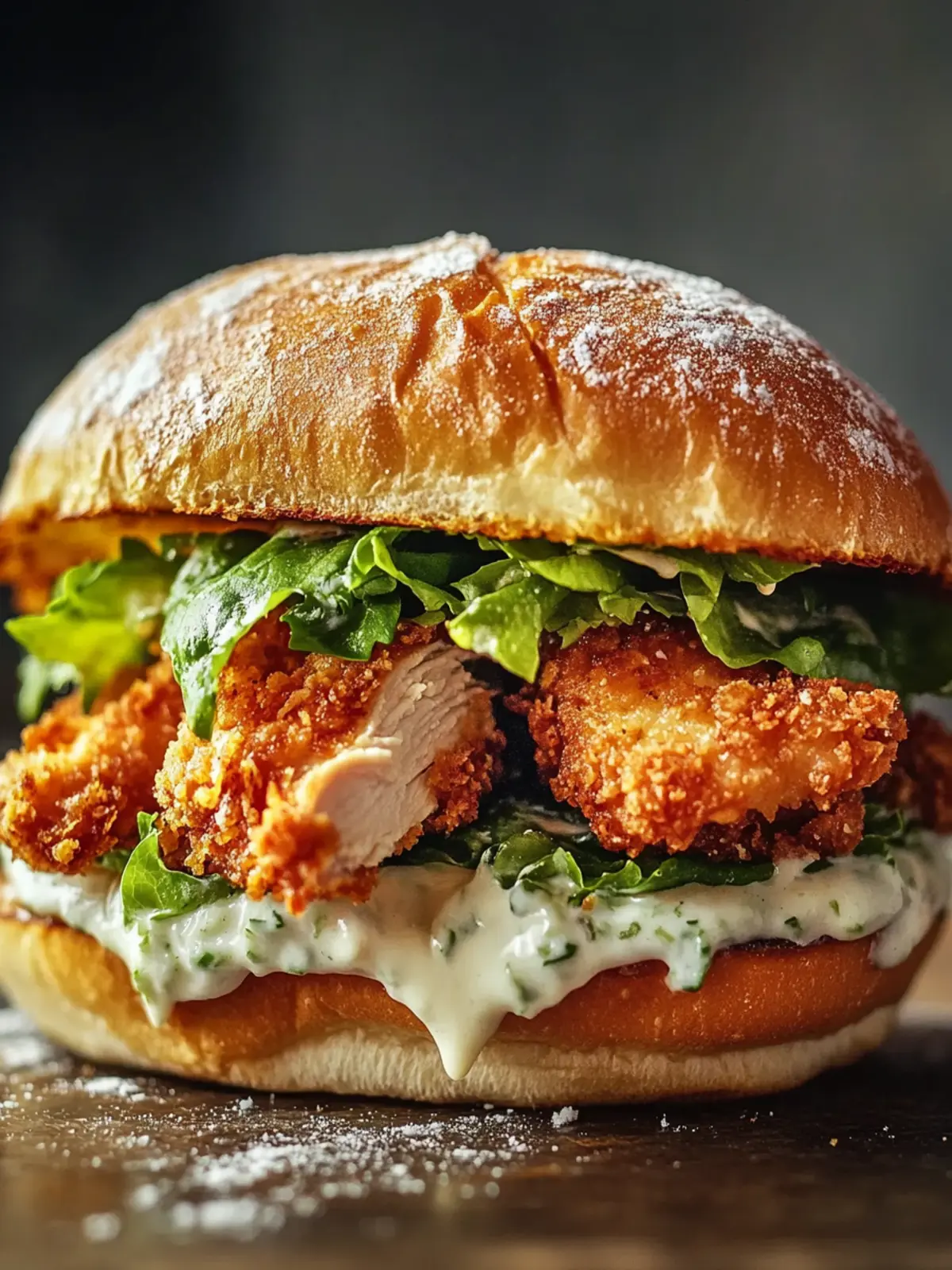 Crispy Chicken Caesar Sandwich: Comfort Food with a Crunch 4 Crispy Chicken Caesar Sandwich