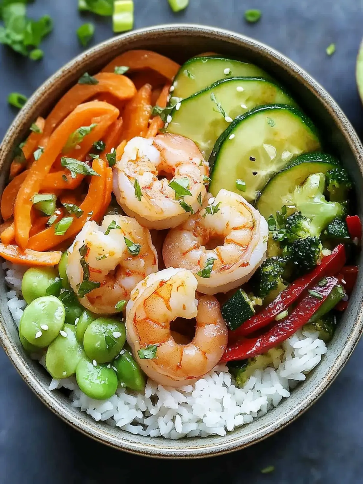 Delicious Shrimp Veggie Rice Bowl Ready in 15 Minutes! 2 Shrimp Veggie Rice Bowl