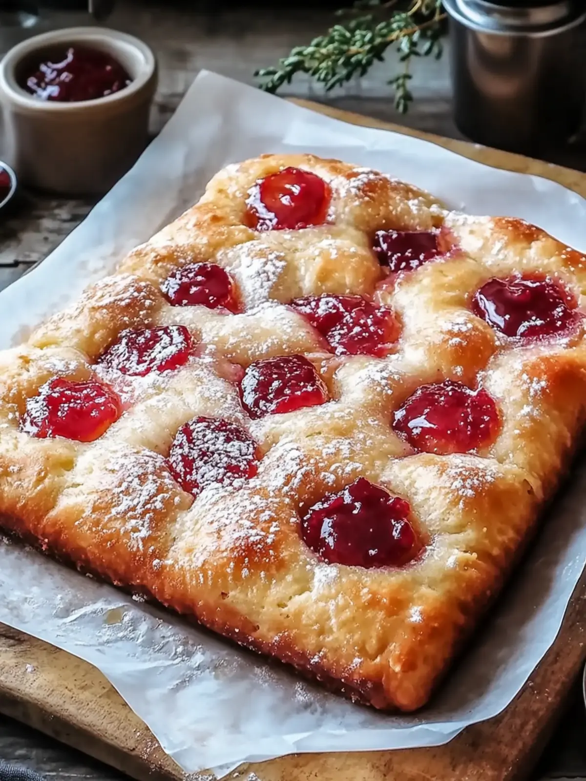 Jam Donut Focaccia: A Sweet Twist for Your Brunch Table 2 Jam Donut Focaccia