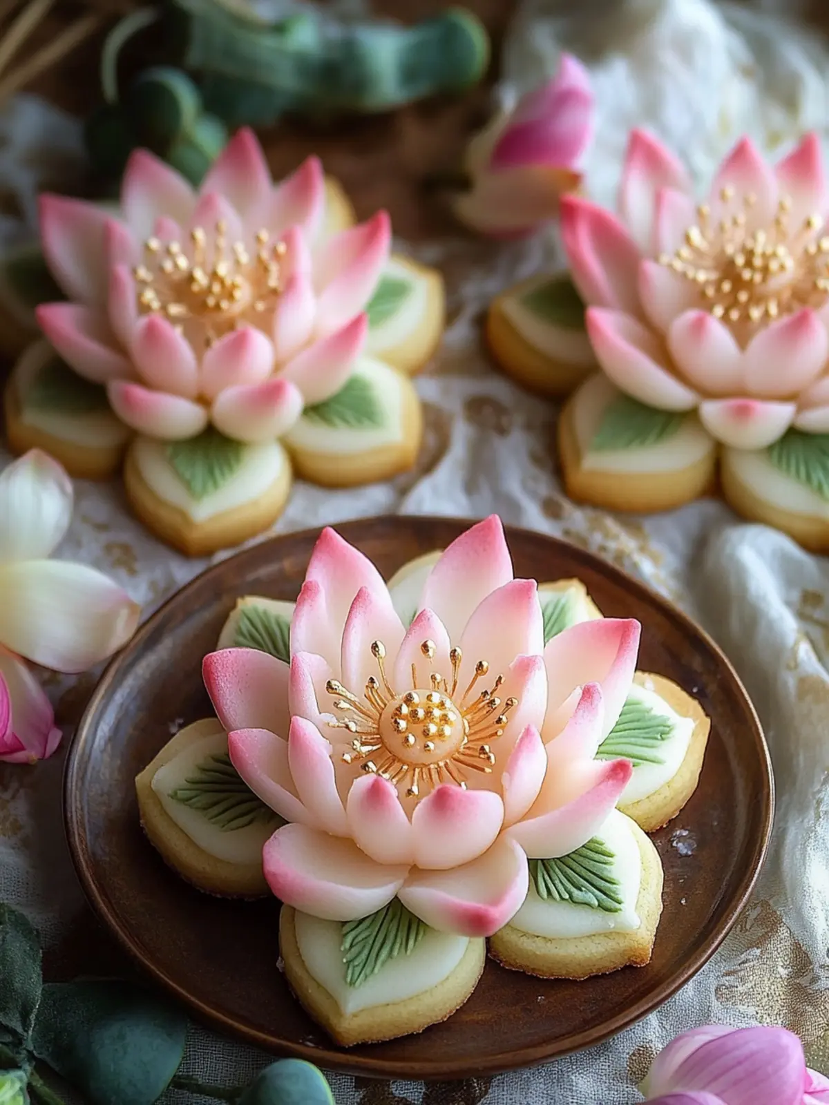 Magical Lotus Flower Cookies to Brighten Your Day! 3 Lotus Flower Cookies