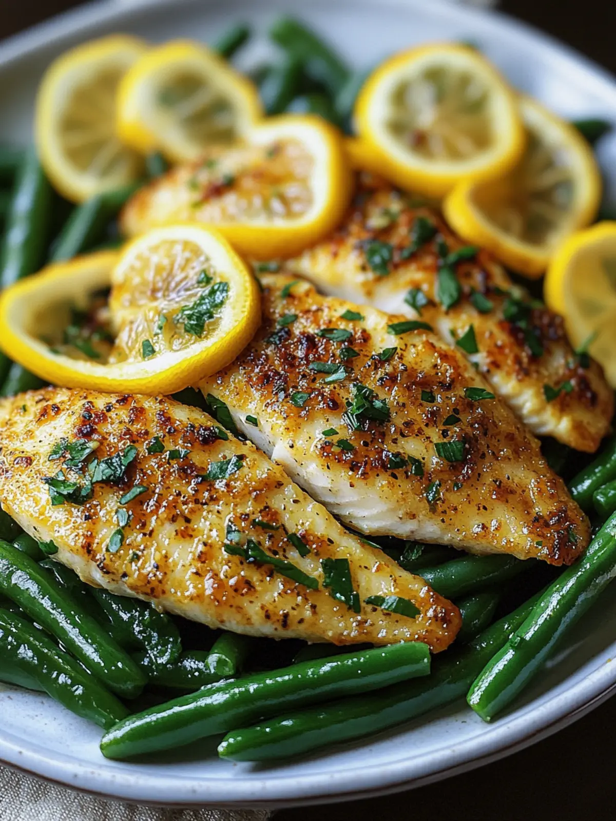 Zesty Lemon Garlic Tilapia with Green Beans for a Quick Delight 2 Lemon Garlic Tilapia with Green Beans