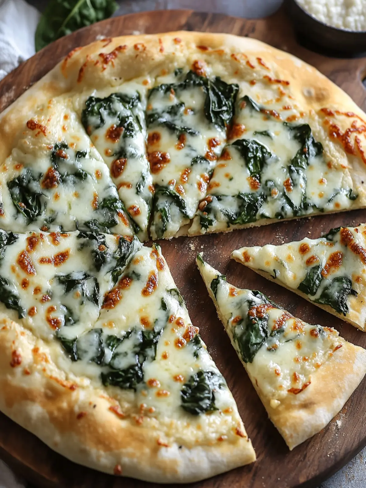 Delicious Roasted Garlic Spinach White Pizza Made Easy 2 Roasted Garlic Spinach White Pizza