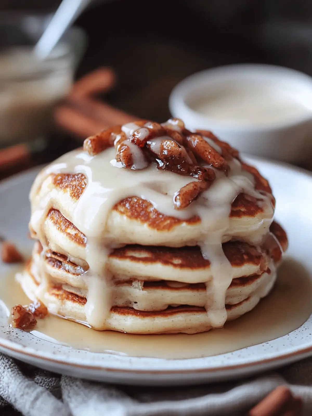 Fluffy Cinnamon Roll Pancakes that Make Mornings Magical 3 Fluffy Cinnamon Roll Pancakes