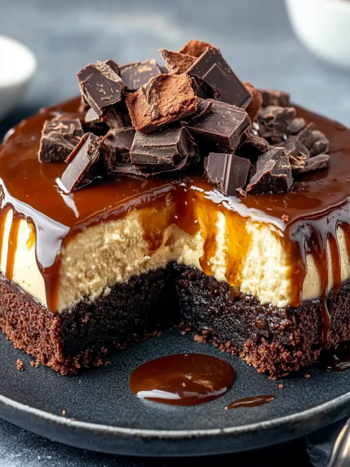 Chocolate Caramel Brownie Cheesecake That Will Wow Your Guests 4 Chocolate Caramel Brownie Cheesecake