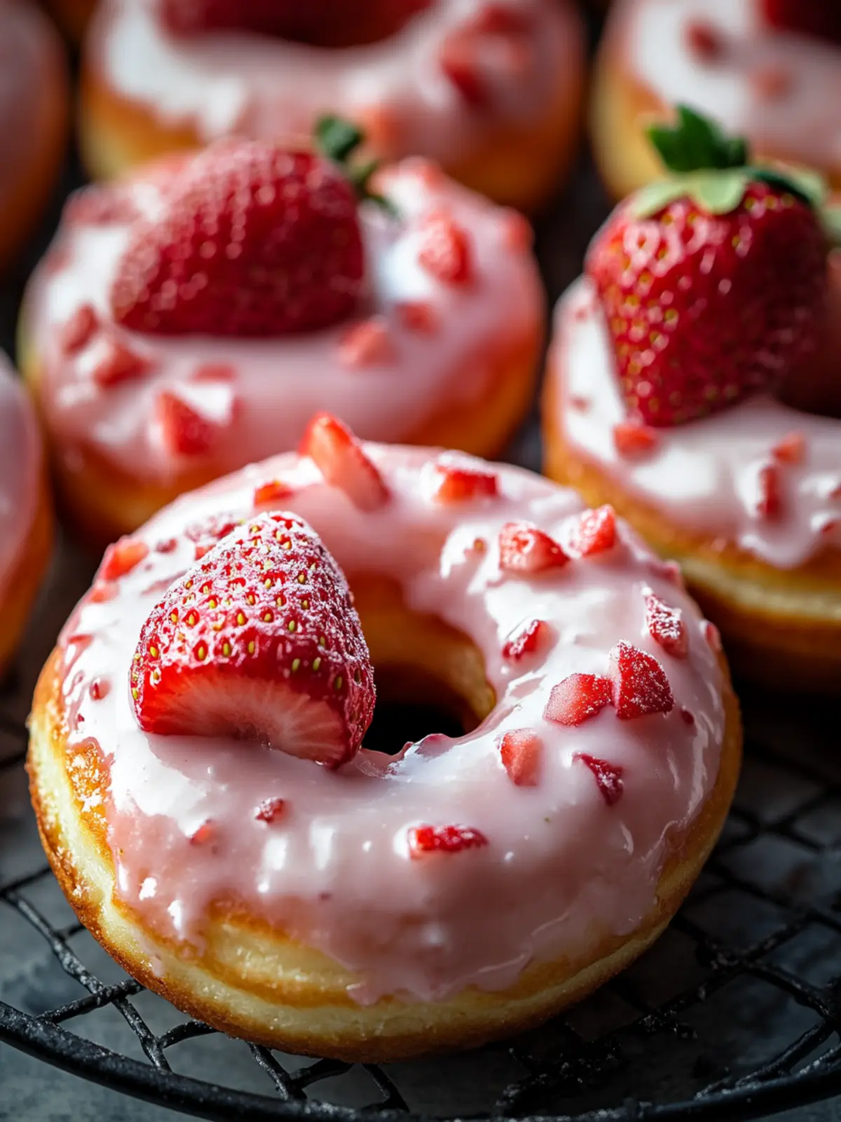 Savory Strawberry Cheesecake Donuts for Happy Mornings 3 Strawberry Cheesecake Donuts