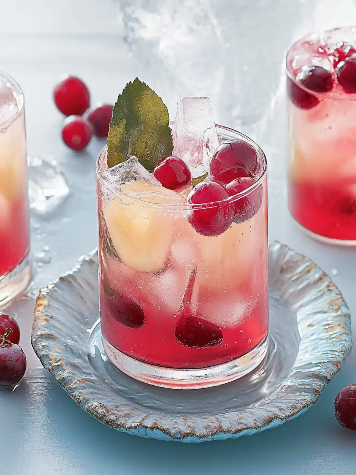 Refreshing White Grape Punch with Cranberry Ice Bliss 2 White Grape Punch with Cranberry Ice