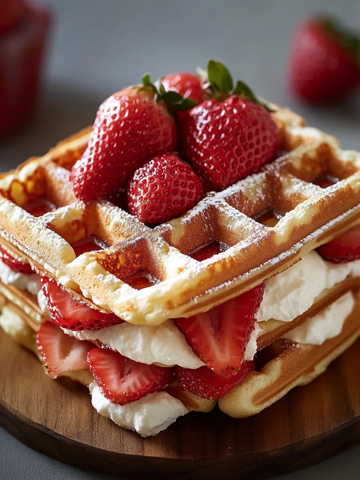 Strawberry Cheesecake Waffle Sandwiches Your New Favorite Treat 3 Strawberry Cheesecake Waffle Sandwiches