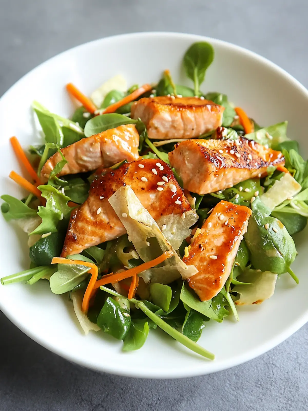 Savory Sesame Ginger Salmon Salad for a Quick Healthy Meal 4 Sesame Ginger Salmon Salad