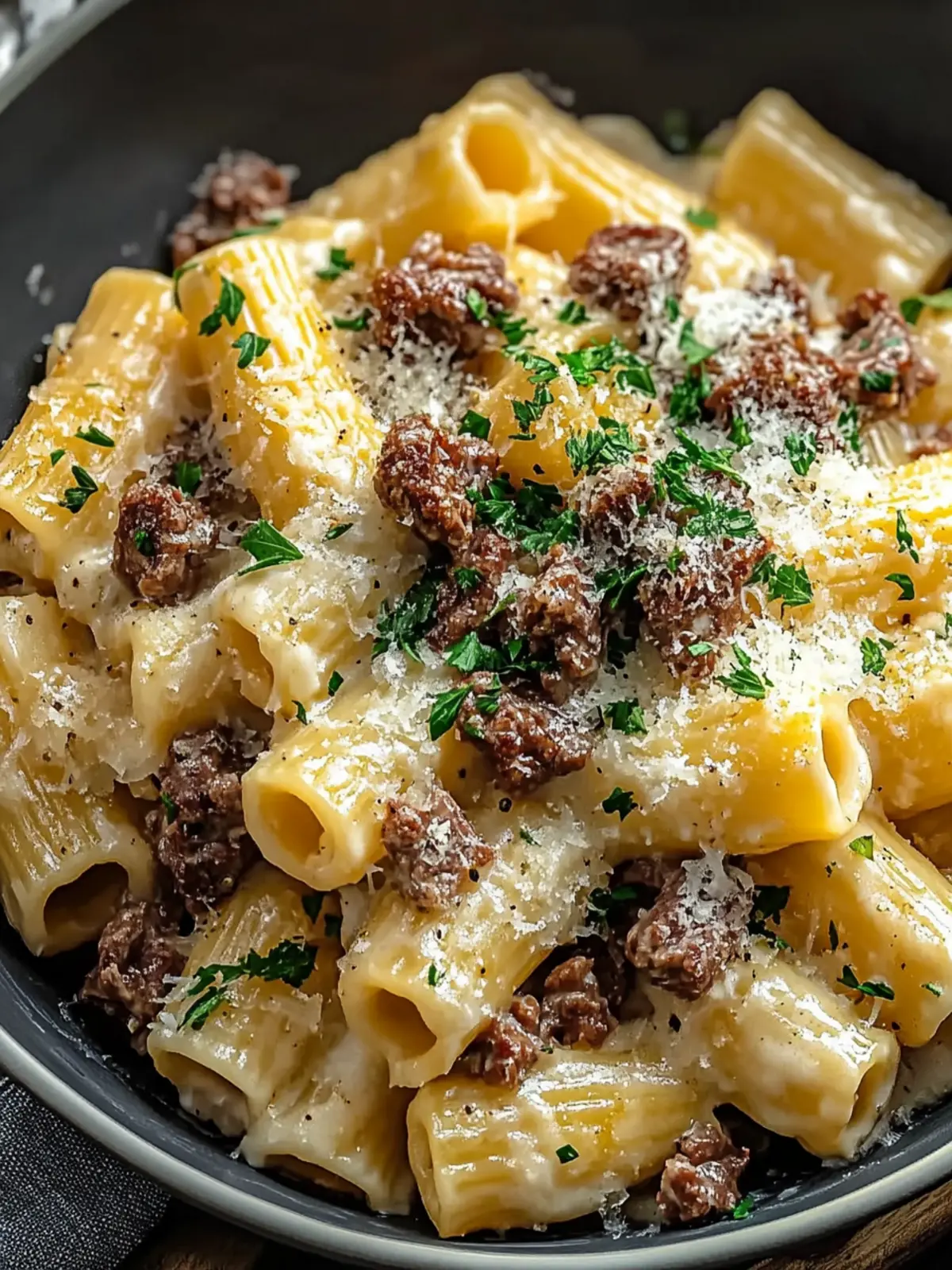Creamy Parmesan Beef Rigatoni: Your New Go-To Comfort Dish 4 Creamy Parmesan Beef Rigatoni
