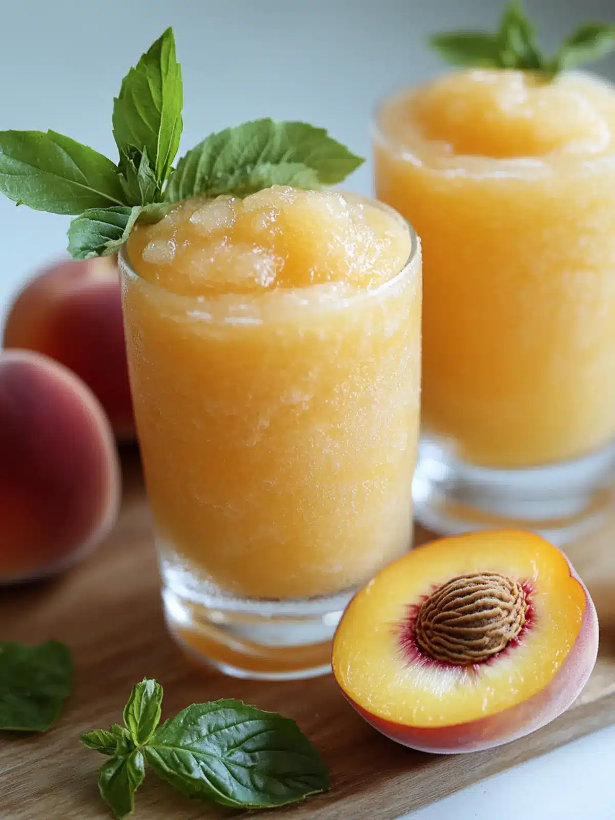 Chill Out This Summer with Frozen Peach Lemonade Slushie 4 Frozen Peach Lemonade Slushie