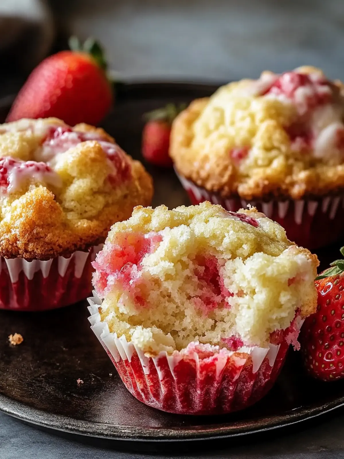 Strawberry Cream Cheese Muffins That Will Brighten Your Day 3 Strawberry Cream Cheese Muffins