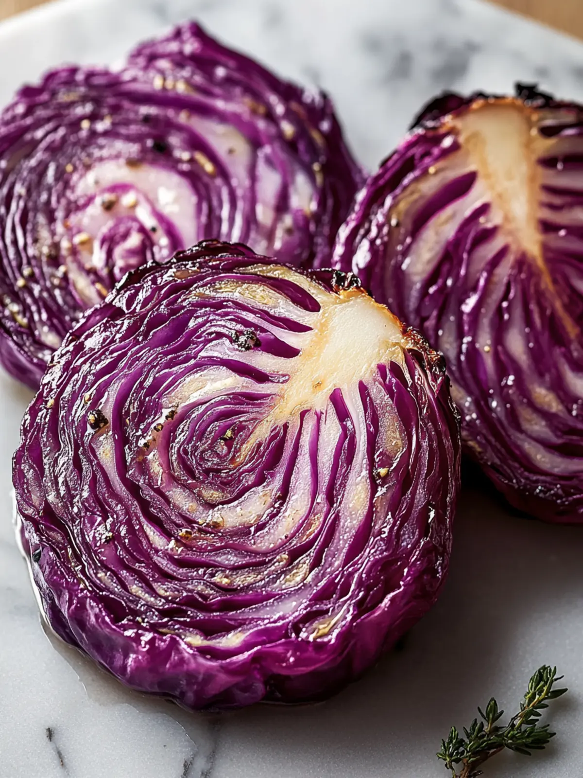 Vibrant Roasted Red Cabbage Steaks Your New Favorite Side Dish 2 Roasted Red Cabbage Steaks