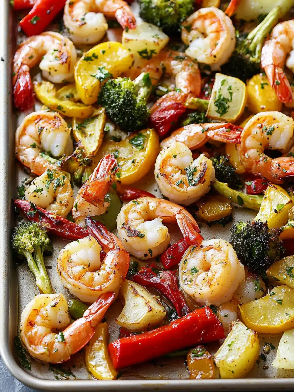 Sheet-Pan Garlicky Shrimp and Veggies for Easy Dinner Bliss 4 Sheet-Pan Garlicky Shrimp and Veggies