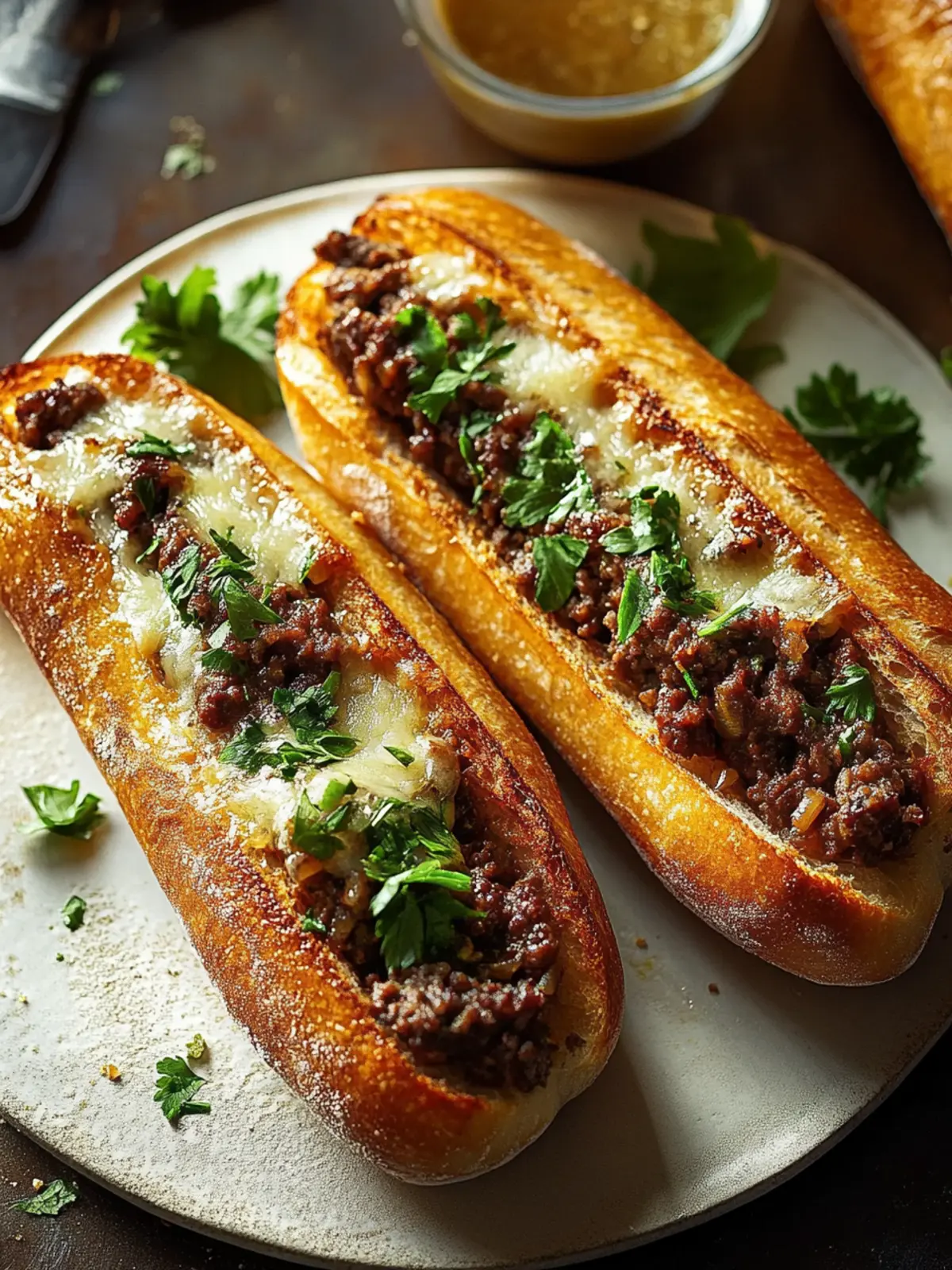 Crispy Beef-Stuffed Baguettes: A Crunchy Comfort Food Delight 2 Crispy Beef-Stuffed Baguettes