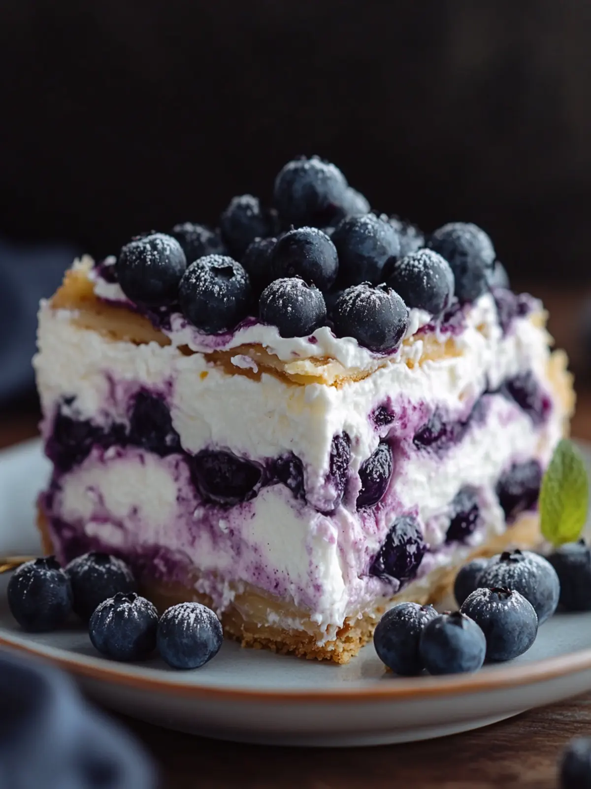 No-Bake Blueberry Cream Cheesecake Lasagna You'll Love 2 Blueberry Cream Cheesecake Lasagna