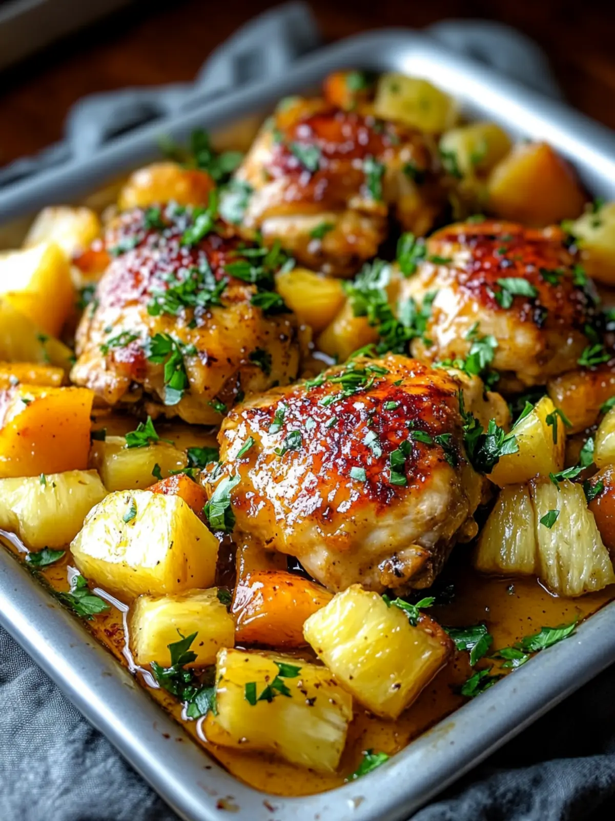 Pineapple Honey Mustard Chicken Sheet Pan Dinner Made Easy 3 Pineapple Honey Mustard Chicken Sheet Pan Dinner