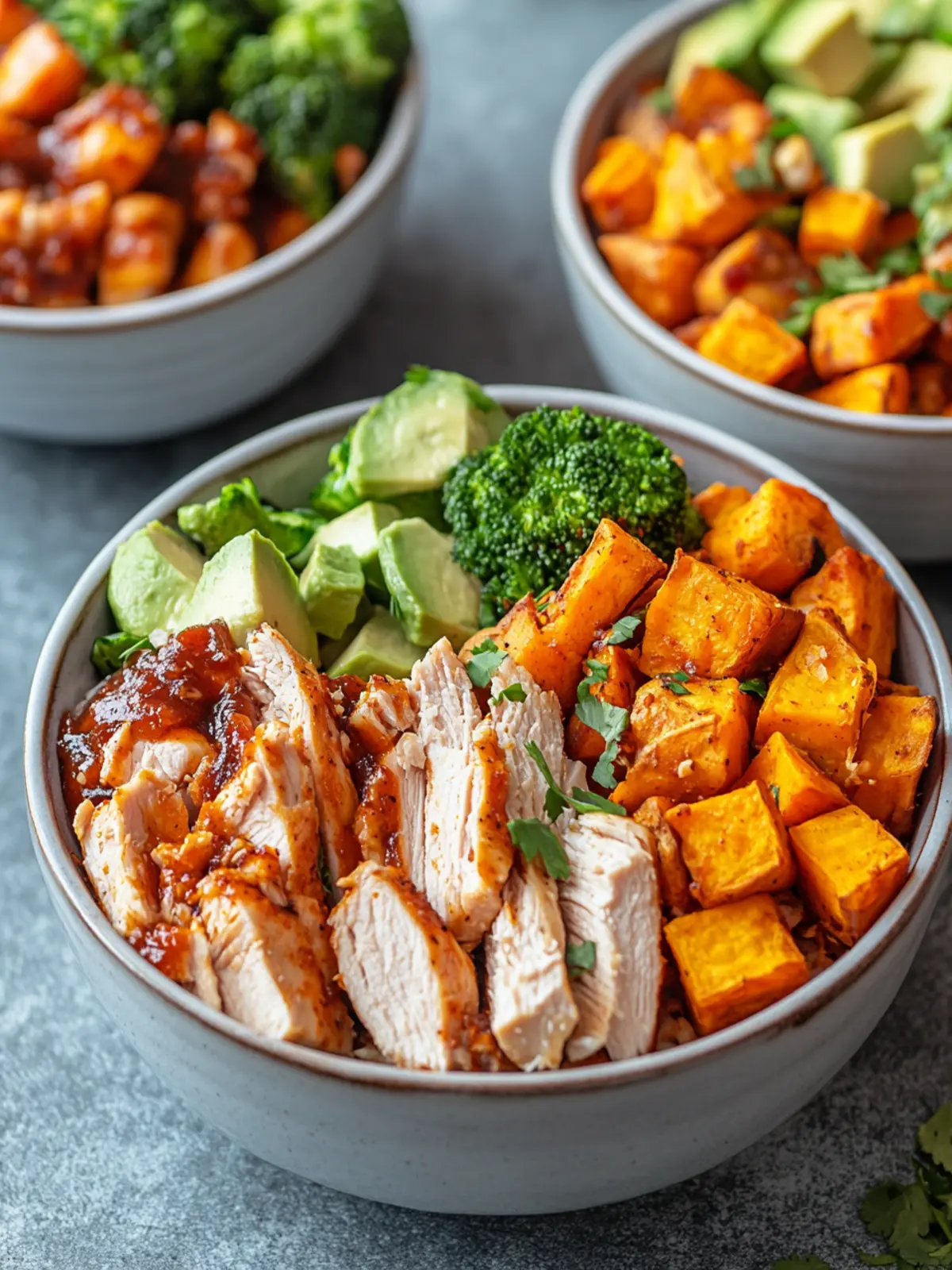 Savor Easy BBQ Chicken & Roasted Sweet Potato Bowls Tonight 3 Easy BBQ Chicken & Roasted Sweet Potato Bowls