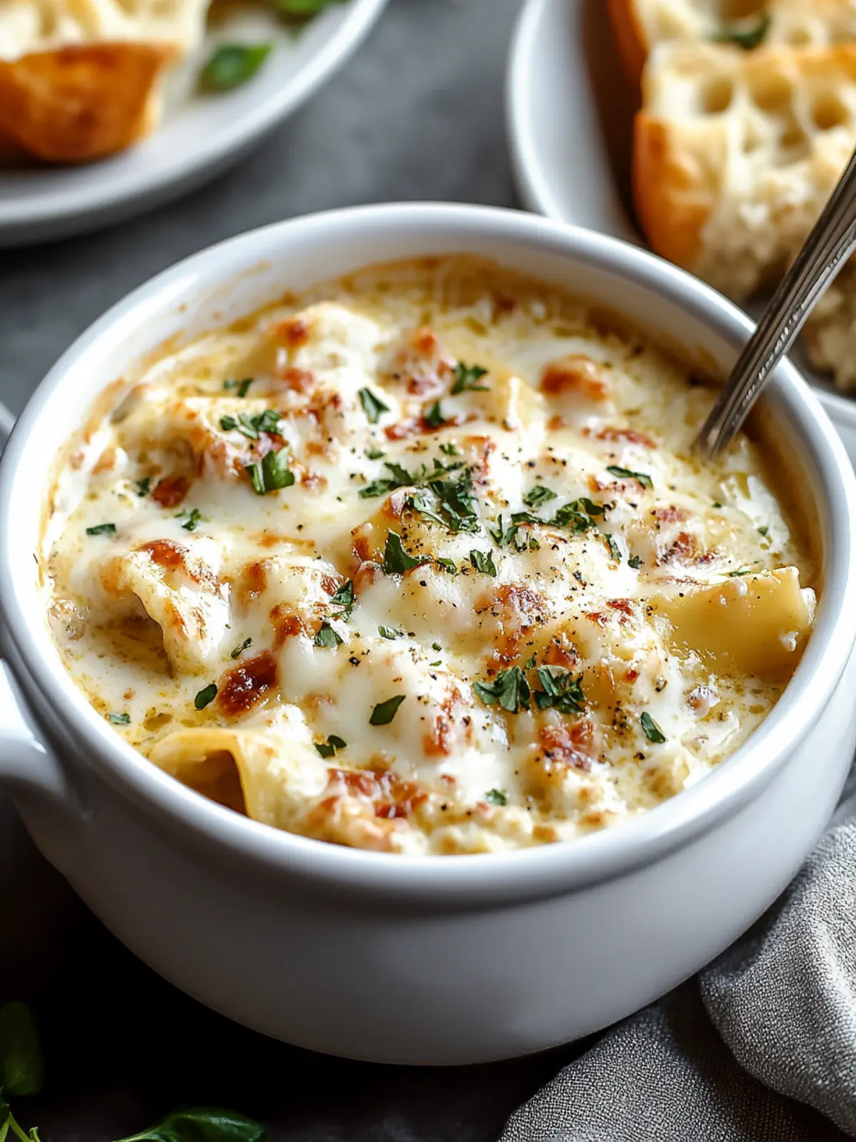 Creamy Alfredo Lasagna Soup for Cozy Weeknight Dinners 3 Creamy Alfredo Lasagna Soup