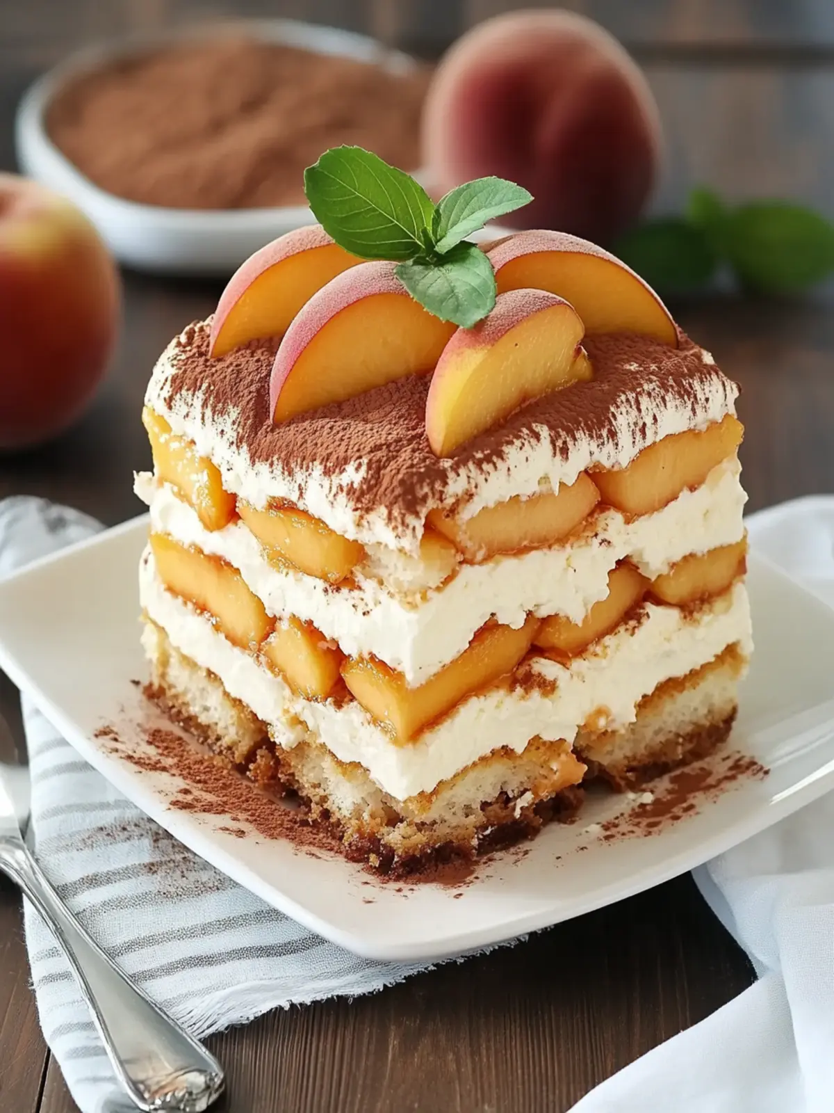Peach Tiramisu: A Light and Fruity Summer Delight 2 Peach Tiramisu