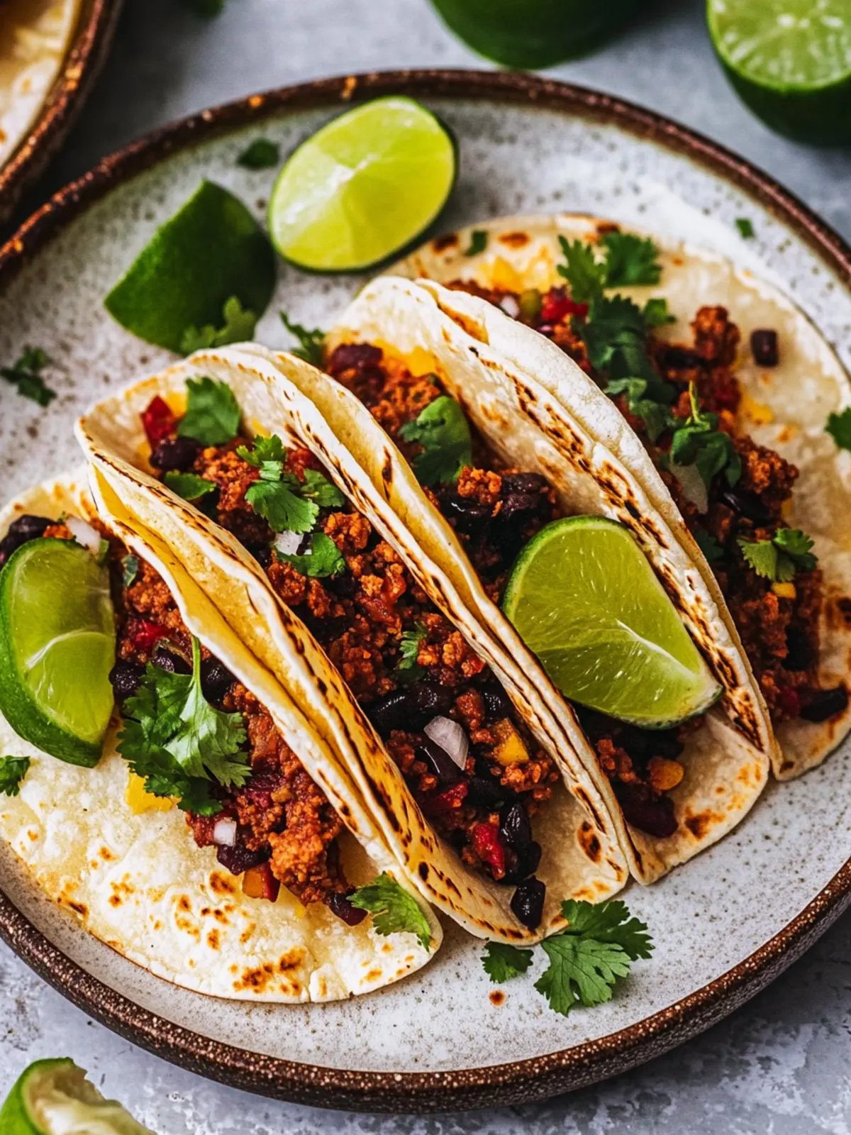 Savory Vegan Tacos with Smoky Mince Made Easy at Home 3 Vegan tacos with smoky mince