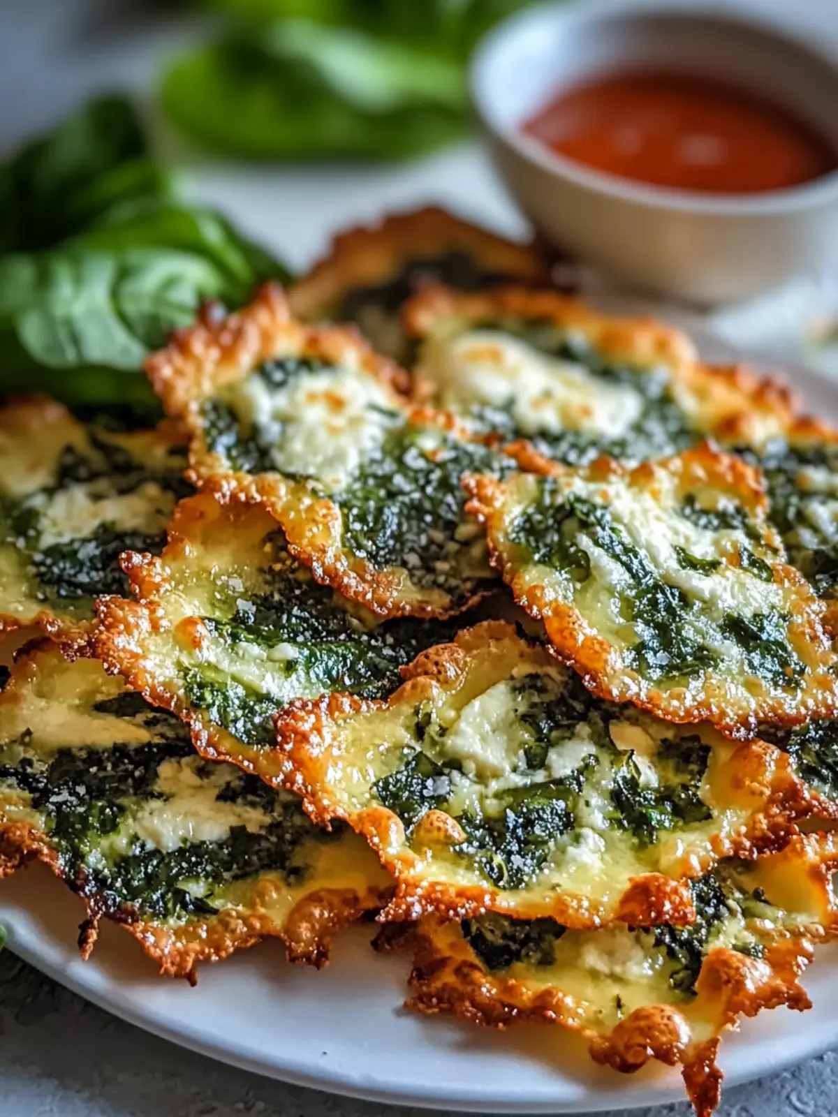 Spinach and Ricotta Mozzarella Crisps for Guilt-Free Munching 4 Spinach and Ricotta Mozzarella Crisps
