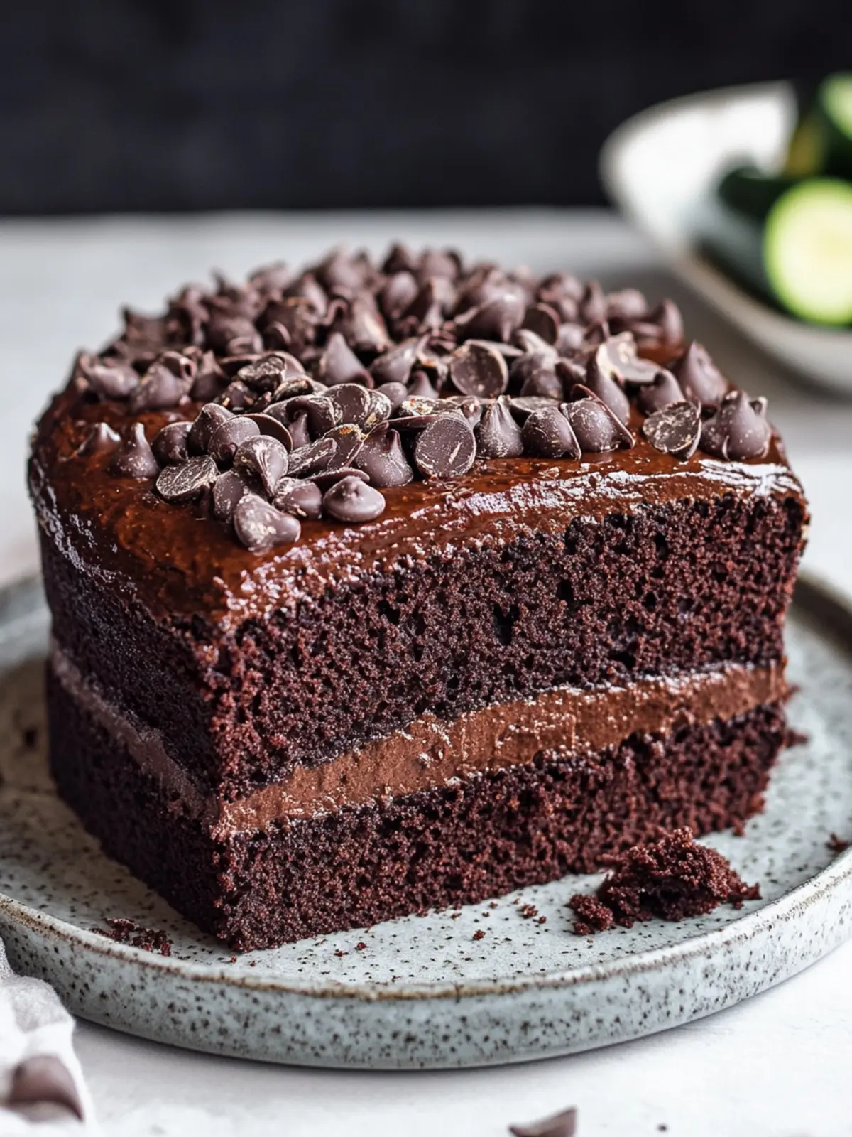 Indulge in Vegan Chocolate Courgette Cake That's Truly Moist 2 Vegan chocolate courgette cake