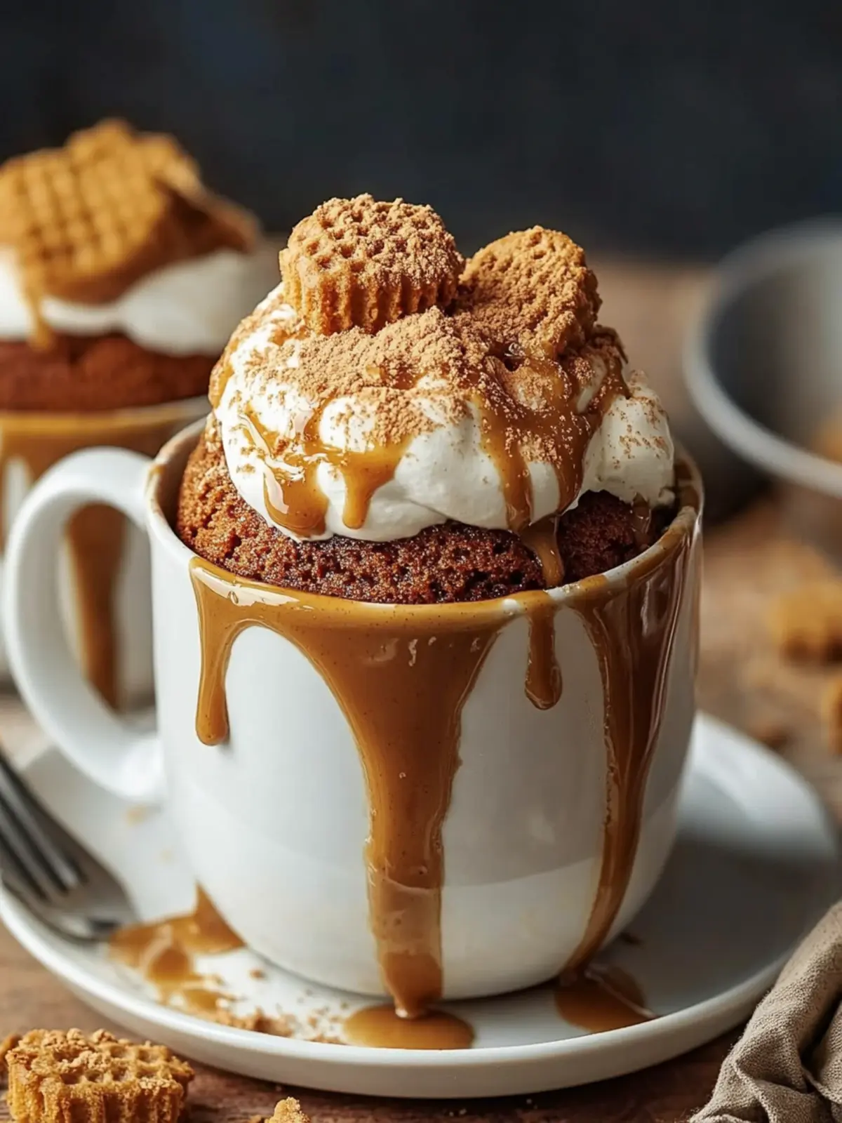 Biscoff Lava Mug Cakes: Your Quick Indulgence Fix 2 Biscoff Lava Mug Cakes