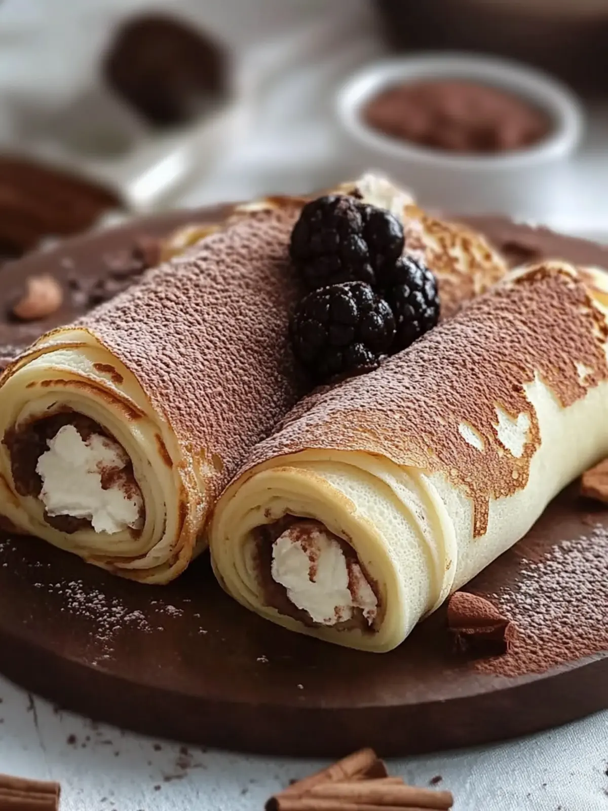 Indulge in Tiramisu Crepe Rolls: A Delicious Coffee Twist 2 Tiramisu Crepe Rolls