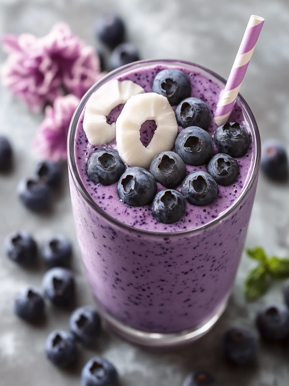 Creamy Blueberry Coconut Smoothie for a Quick Refreshing Boost 4 Creamy Blueberry Coconut Smoothie