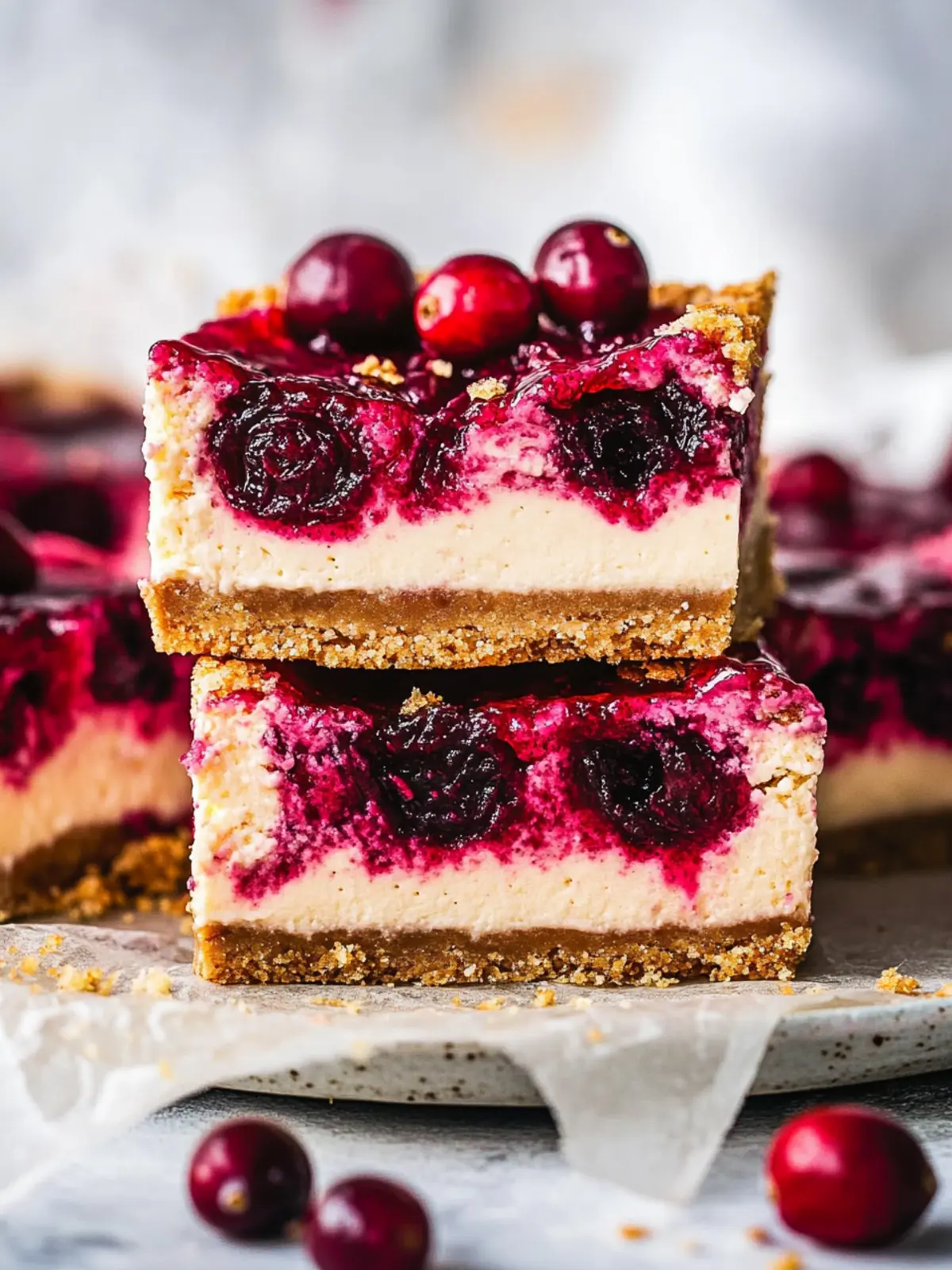Vegan Cranberry Cheesecake Bars You'll Absolutely Love 4 Vegan cranberry cheesecake bars