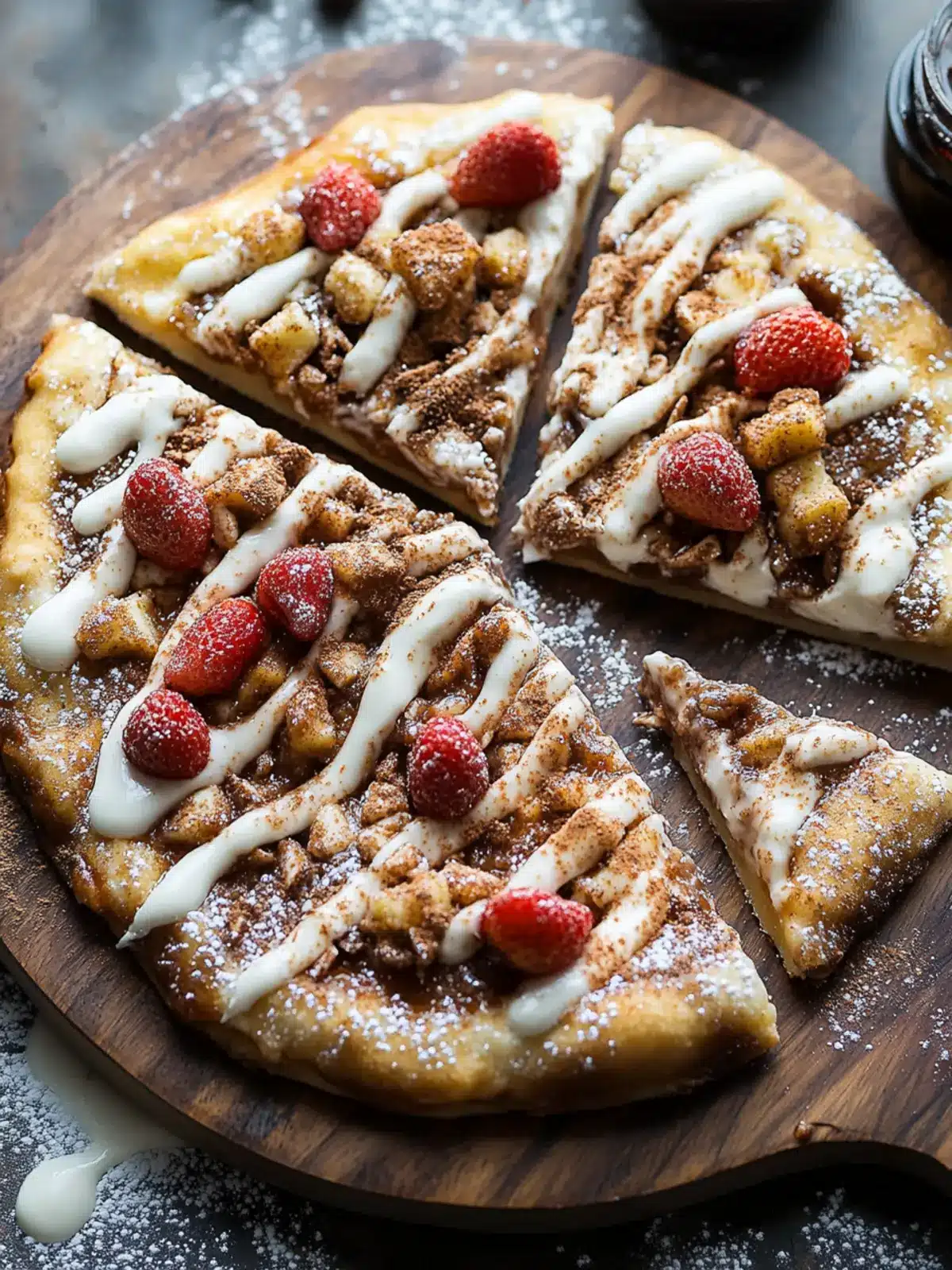 Delicious Cinnamon Dessert Pizza: Quick Recipe for Sweet Joy 4 Delicious Cinnamon Dessert Pizza