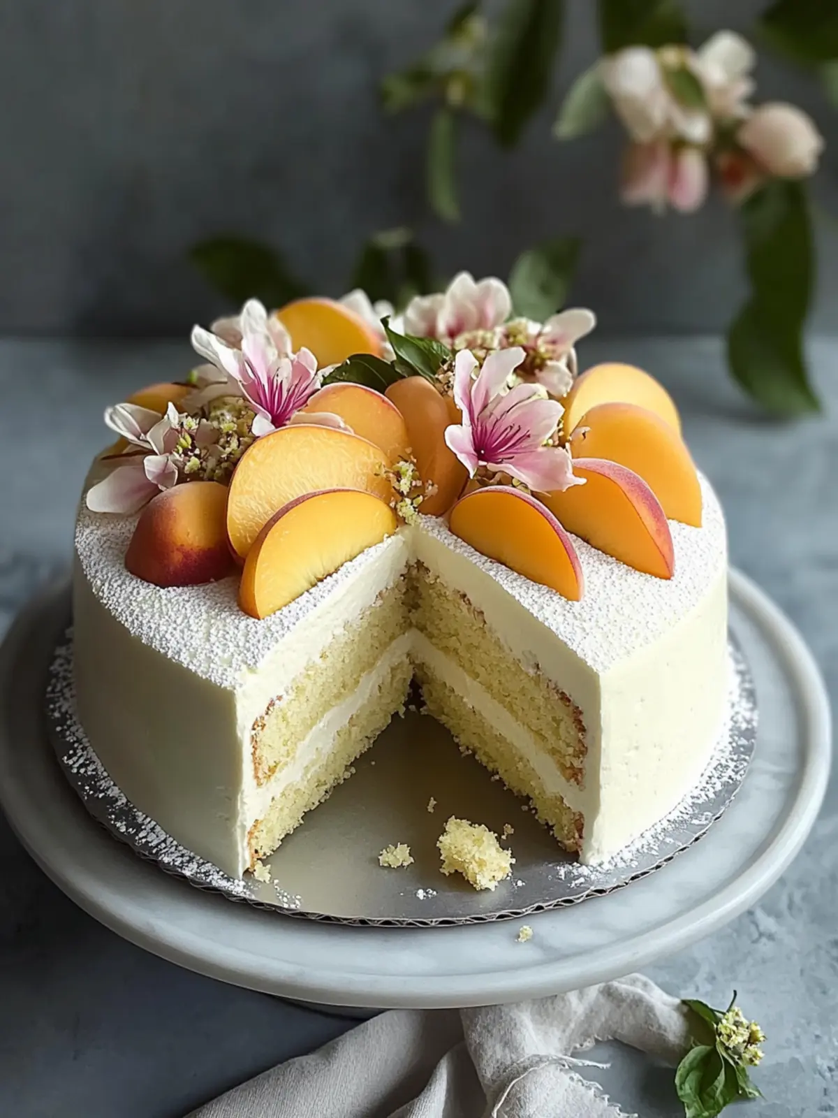 Jasmine, Peach & Vanilla Cake: Your Summer Sweet Escape 3 Jasmine, Peach & Vanilla Cake