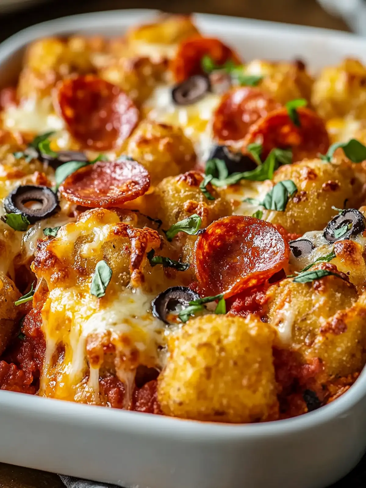 Cheesy Pizza Tot Casserole: The Ultimate Comfort Dish! 3 Cheesy Pizza Tot Casserole