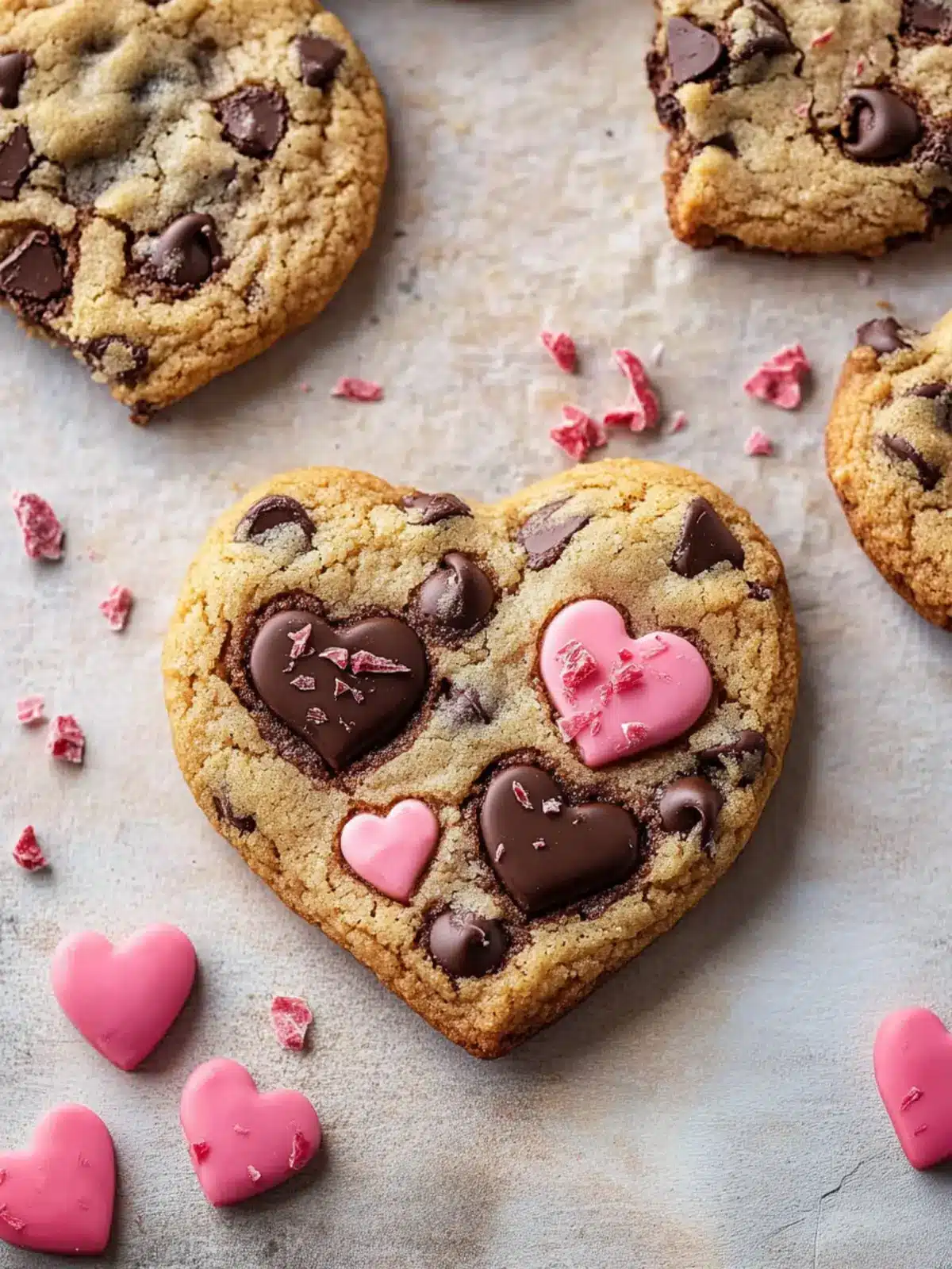 Heart Shaped Chocolate Chip Cookies Ready in Under 30 Minutes 4 Heart Shaped Chocolate Chip Cookies