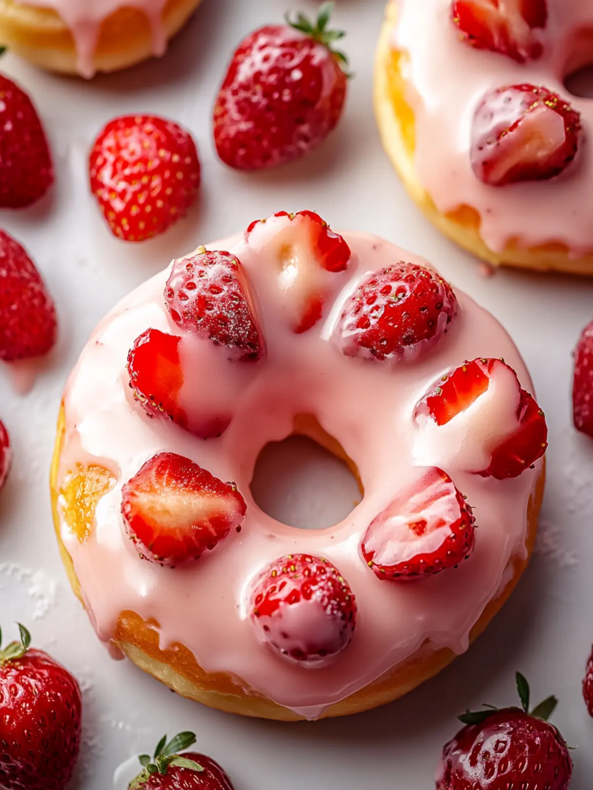 Savory Strawberry Cheesecake Donuts for Happy Mornings 4 Strawberry Cheesecake Donuts