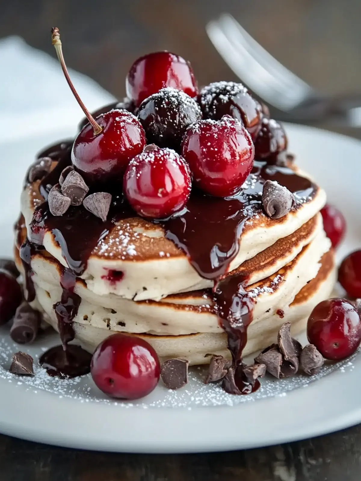 Decadent Chocolate Cherry Pancakes for a Sweet Morning Treat 2 Chocolate Cherry Pancakes