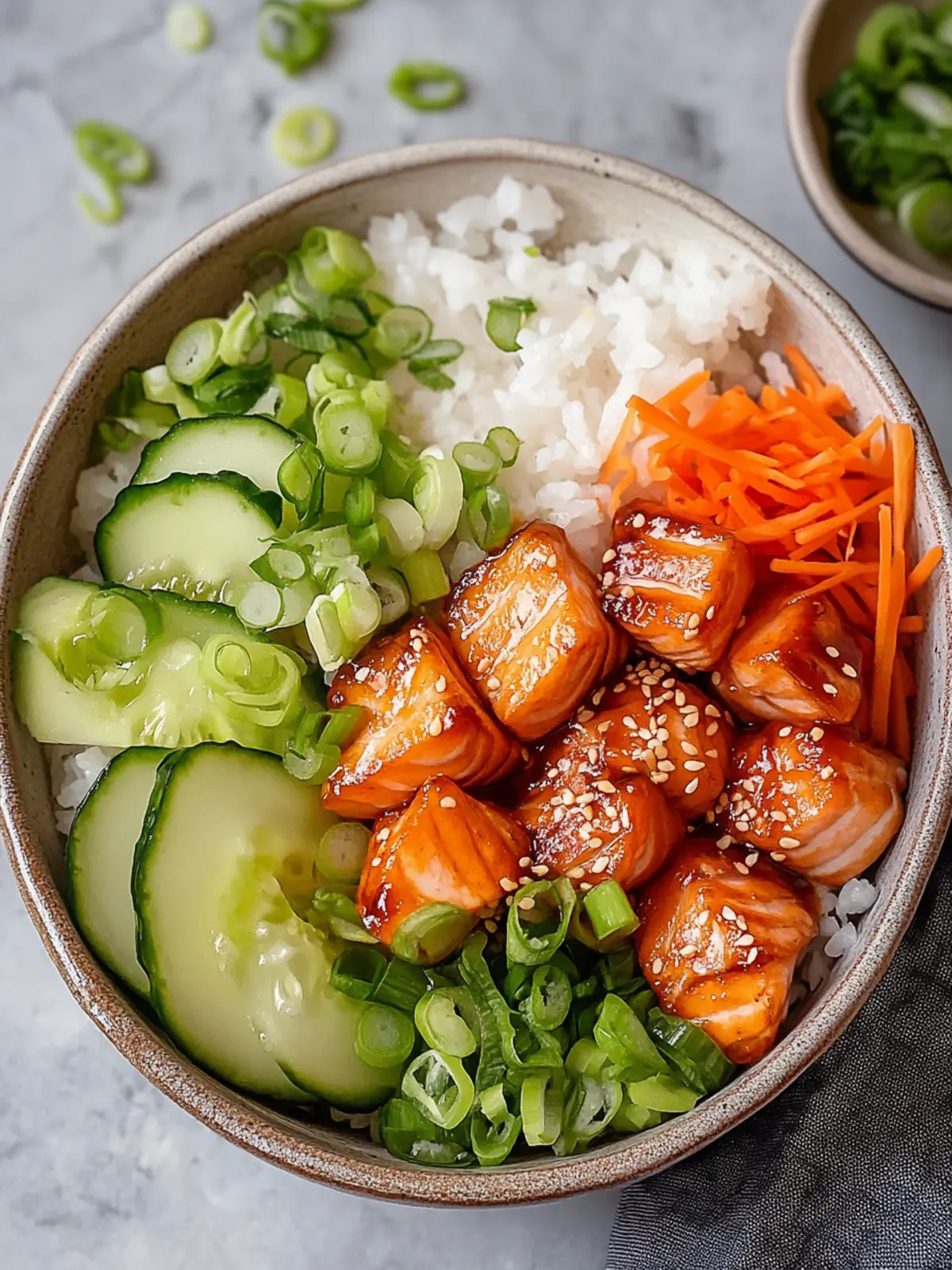 Poke Bowl with Seared Salmon Your Quick Hawaiian Fix! 3 Poke Bowl with Seared Salmon