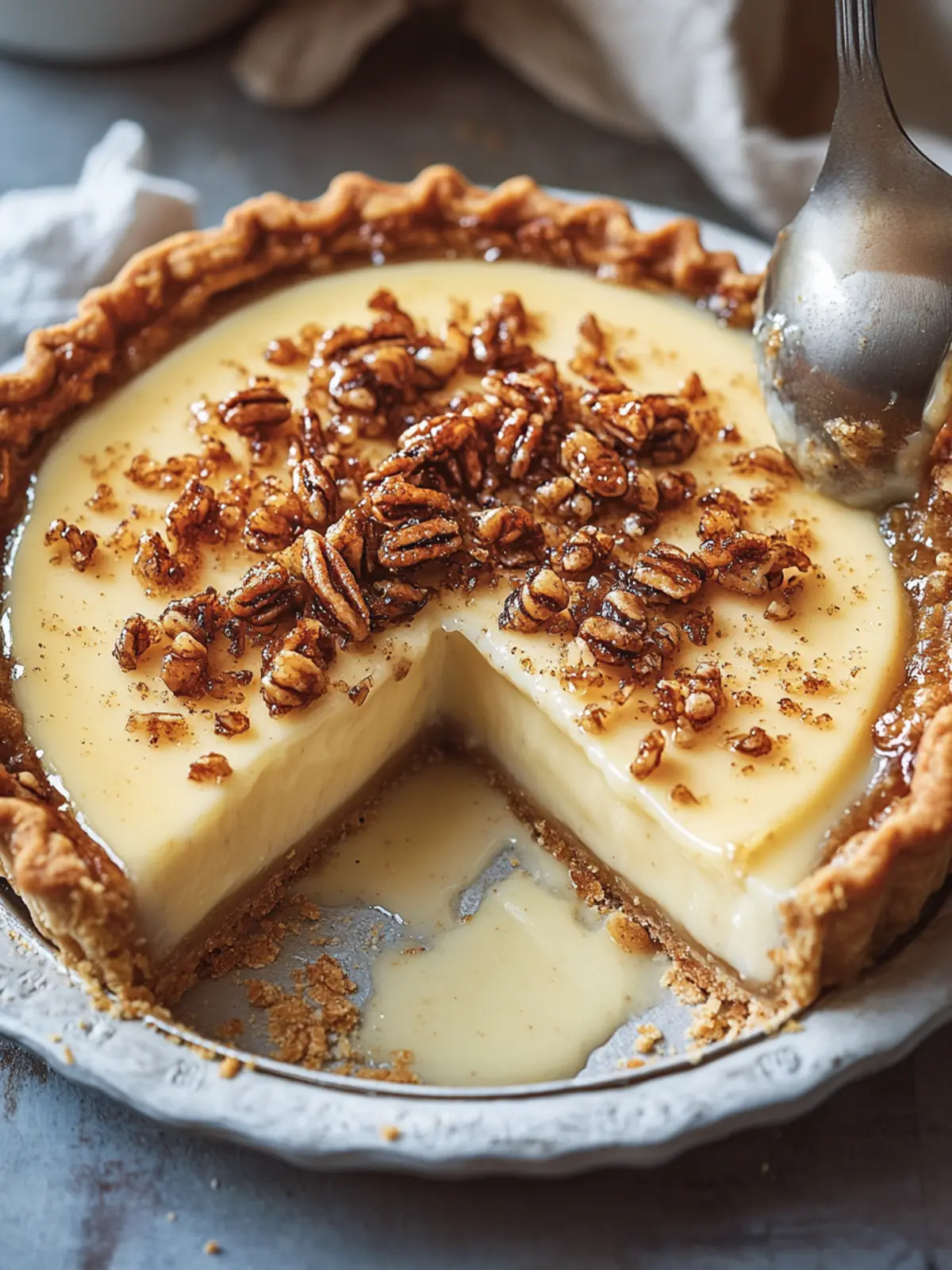 Custard Pie with Praline Sauce: Your New Favorite Dessert! 3 Custard Pie with Praline Sauce