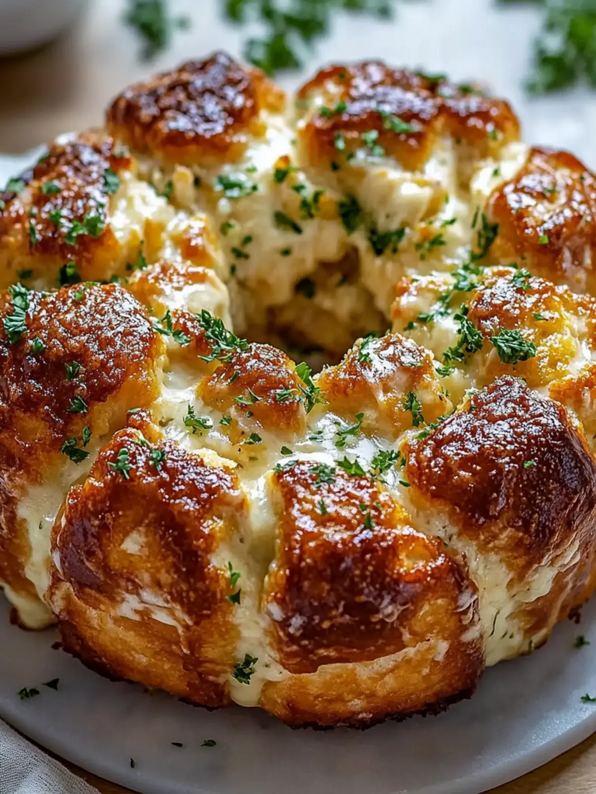 Savory Chicken Alfredo Monkey Bread You ll Crave Again! 4 Chicken Alfredo Monkey Bread