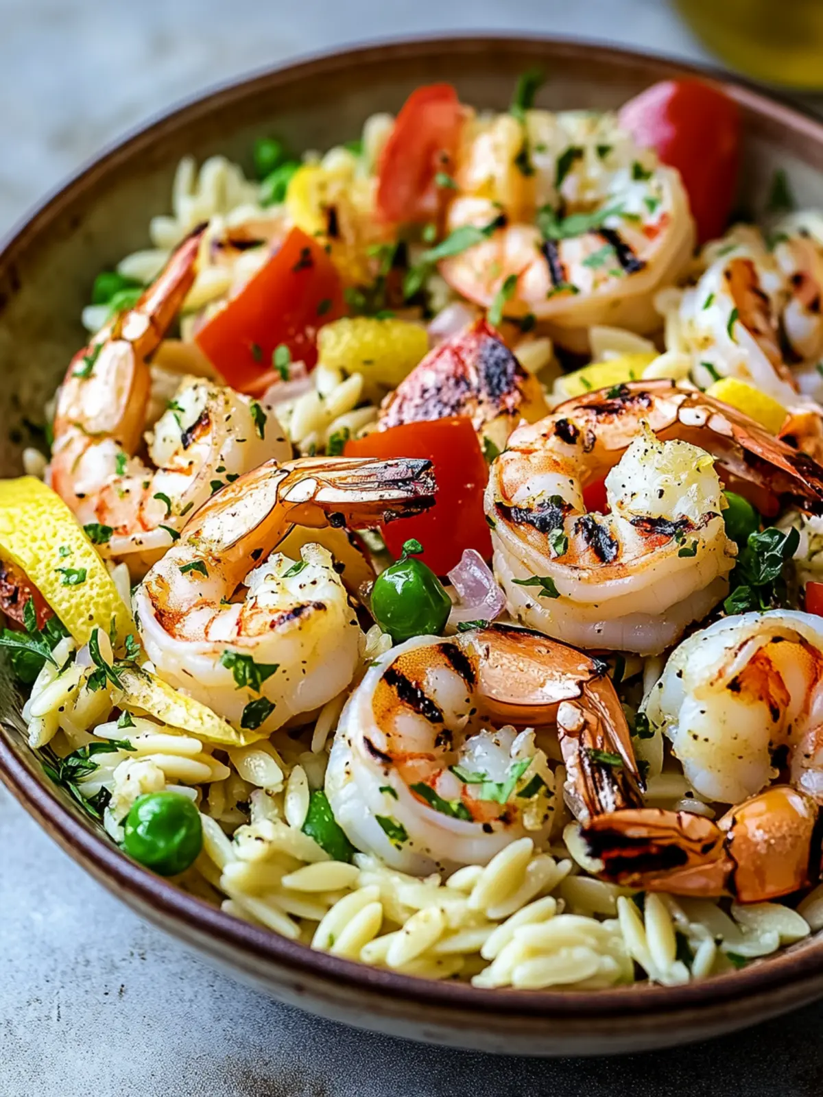 Greek-Style Lemony Grilled Shrimp Orzo Salad for Fresh Flavor 3 Greek-Style Lemony Grilled Shrimp Orzo Salad