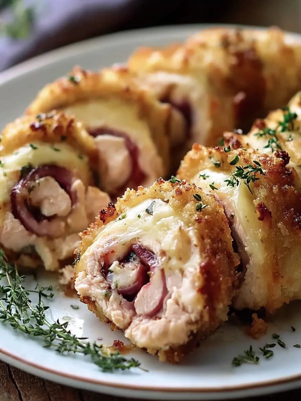 Baked Chicken Cordon Bleu Rolls: Quick, Cheesy Bliss at Home 3 Baked Chicken Cordon Bleu Rolls