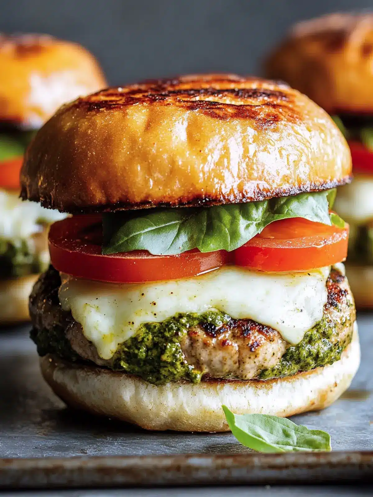 Pesto Mozzarella Turkey Burgers for a Healthy Flavor Boost 2 Pesto Mozzarella Turkey Burgers