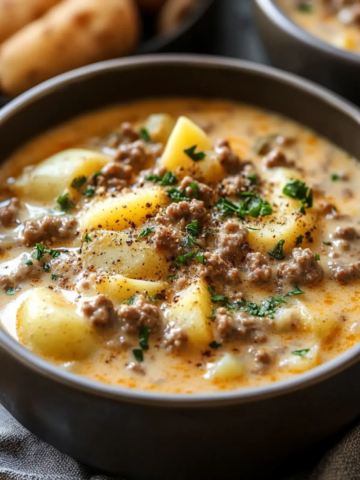 Cheesy Hamburger Potato Soup for Cozy Comfort on Chilly Nights 3 Cheesy Hamburger Potato Soup