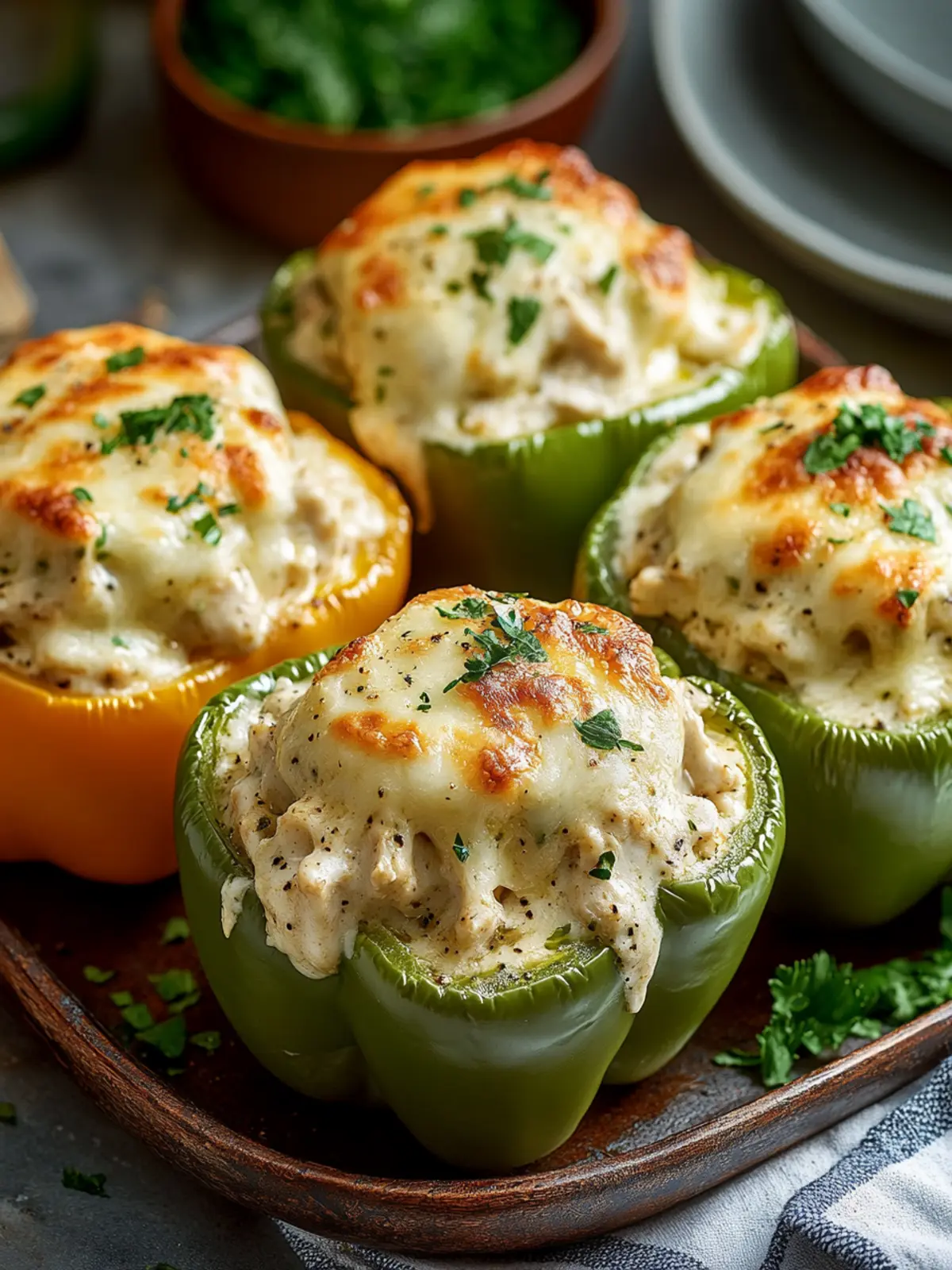 Irresistible Chicken Alfredo Stuffed Peppers for Cozy Nights 2 Chicken Alfredo Stuffed Peppers