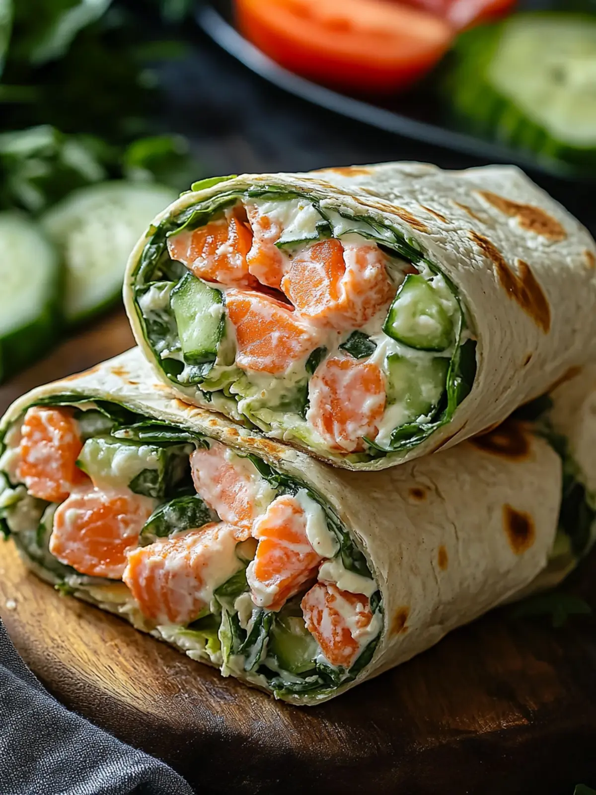 Greek Yogurt Salmon Salad Wraps for a Quick Healthy Meal 4 Greek Yogurt Salmon Salad Wraps