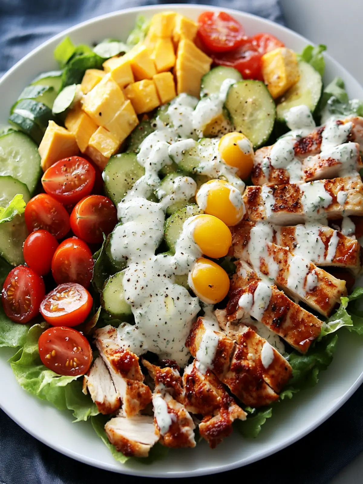 Ultimate Cobb Salad with Buttermilk Ranch Dressing Bliss 3 Cobb Salad with Buttermilk Ranch Dressing