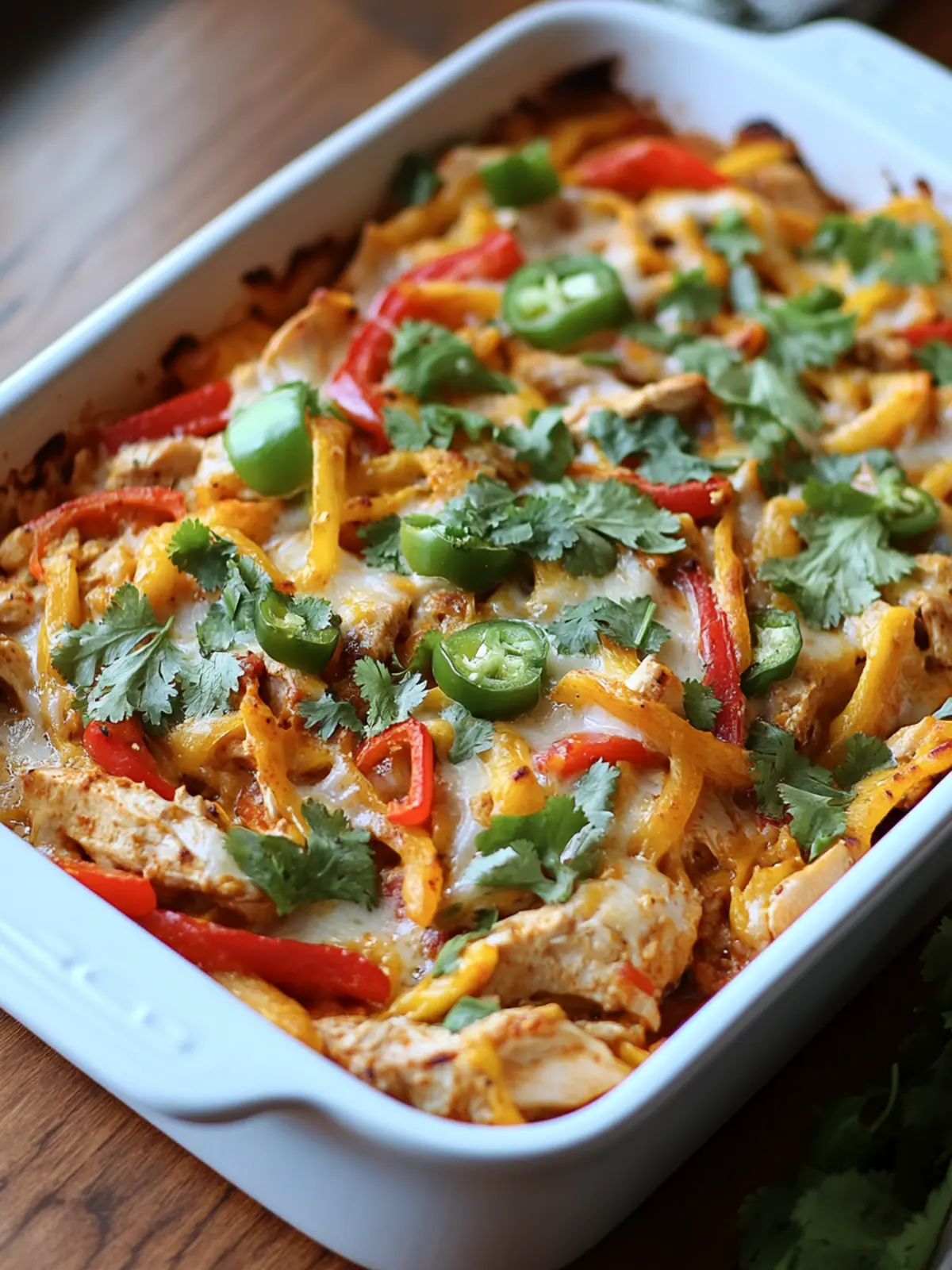 Creamy Chicken Fajita Casserole: Comfort Food in Minutes 2 Creamy Chicken Fajita Casserole