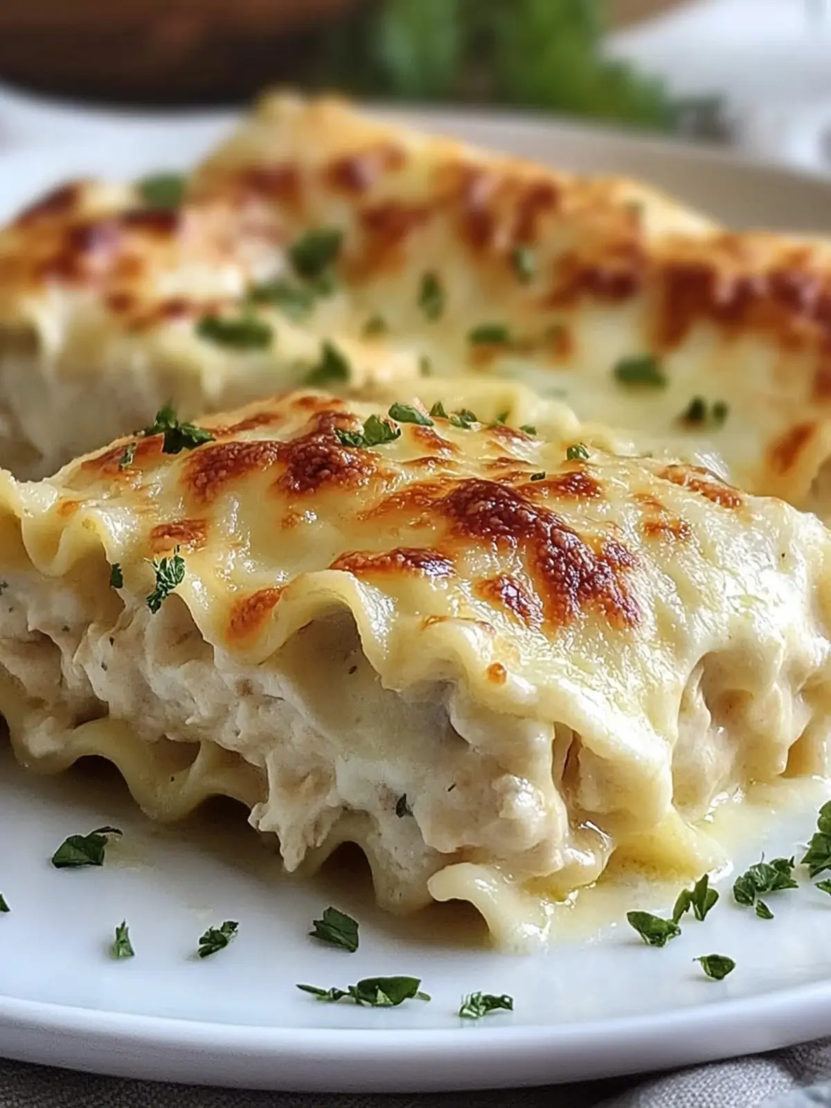 Creamy Chicken Alfredo Lasagna Roll-Ups: A Family Favorite 4 Chicken Alfredo Lasagna Roll-Ups
